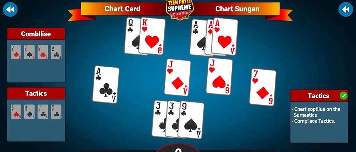 Teen Patti Supreme strategy guide showing card combinations and gameplay tactics